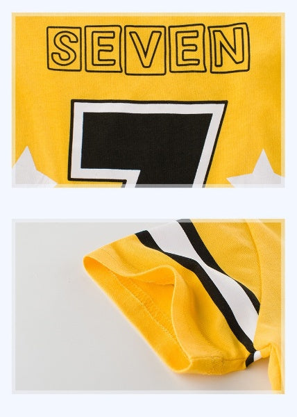 [121221-WHITE] - Atasan Anak / Kaos Anak Trendi - Motif Seven Stars