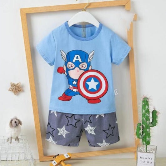 [2251495] - Import Baju Setelan Homewear Anak - Motif Standby Captain