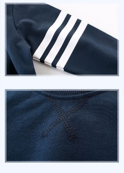 [121251-NAVY] - Atasan Sweater Trendi Anak - Motif Three Lines