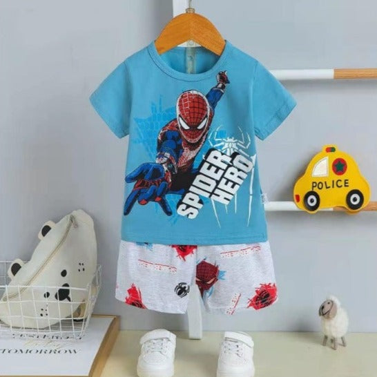 [2251436] - Import Baju Setelan Homewear Anak - Motif Spider Hero