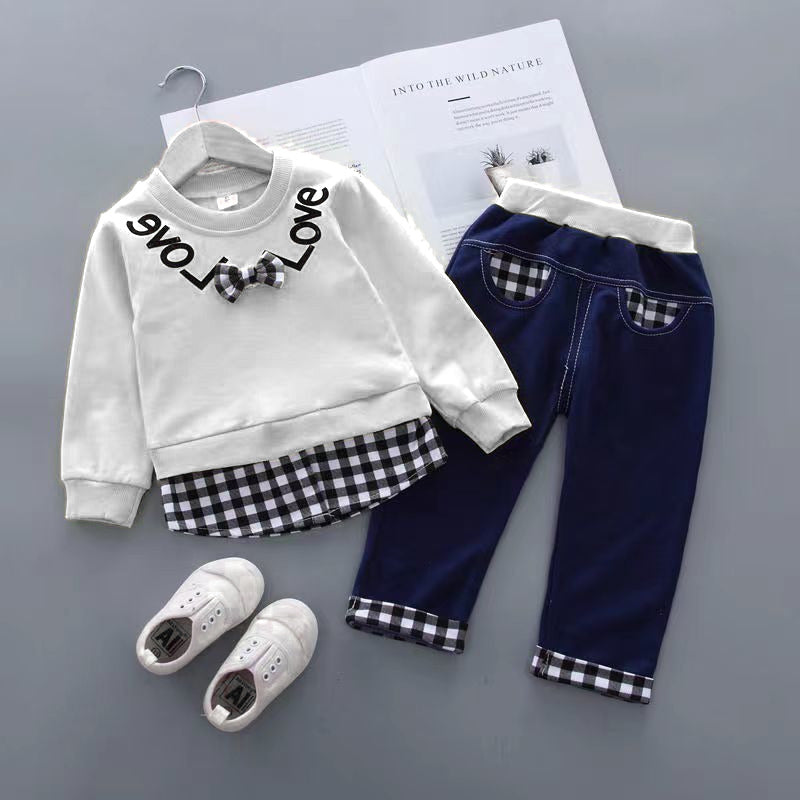 [001371] - Setelan Ootd Fashion Anak - Motif Love Box