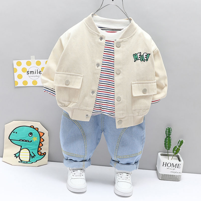 [345310] - Setelan 3 in 1 Cardigan Fashion Anak - Motif HEHE!!