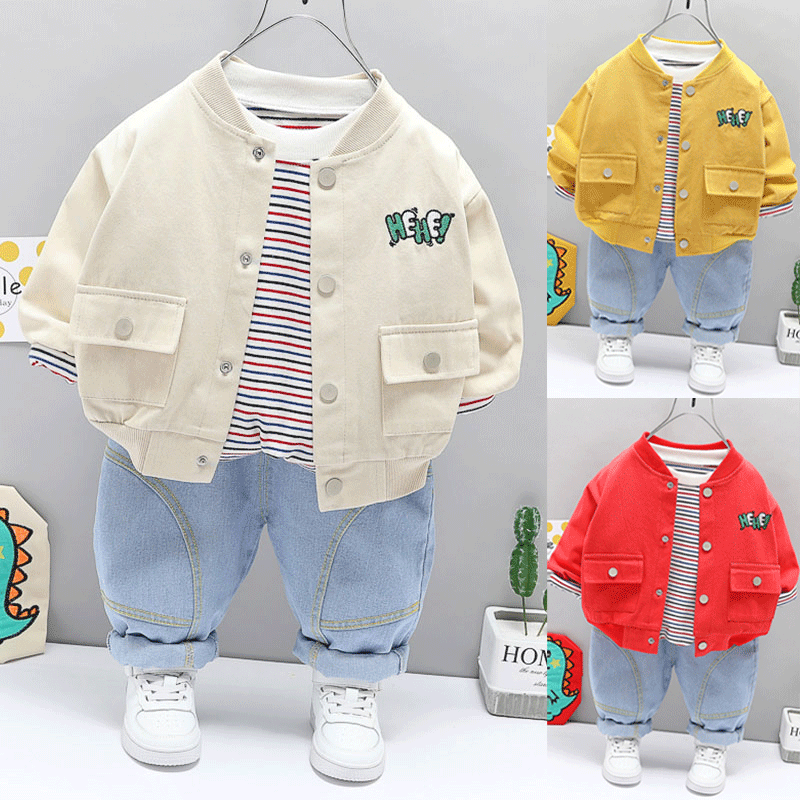 [345310] - Setelan 3 in 1 Cardigan Fashion Anak - Motif HEHE!!