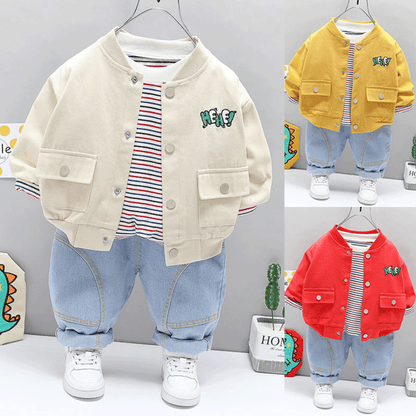 [345310] - Setelan 3 in 1 Cardigan Fashion Anak - Motif HEHE!!