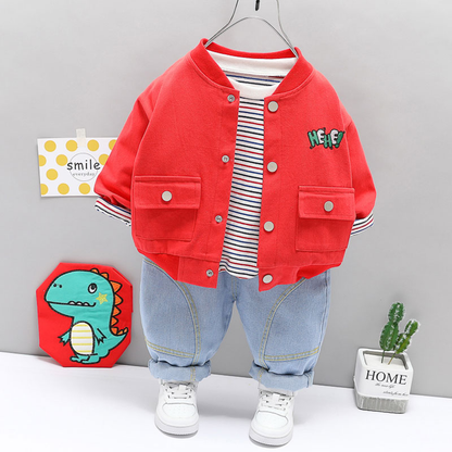[345310] - Setelan 3 in 1 Cardigan Fashion Anak - Motif HEHE!!