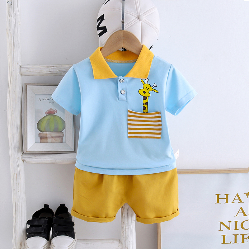 [345307] - Setelan Polo Anak - Motif Giraffe
